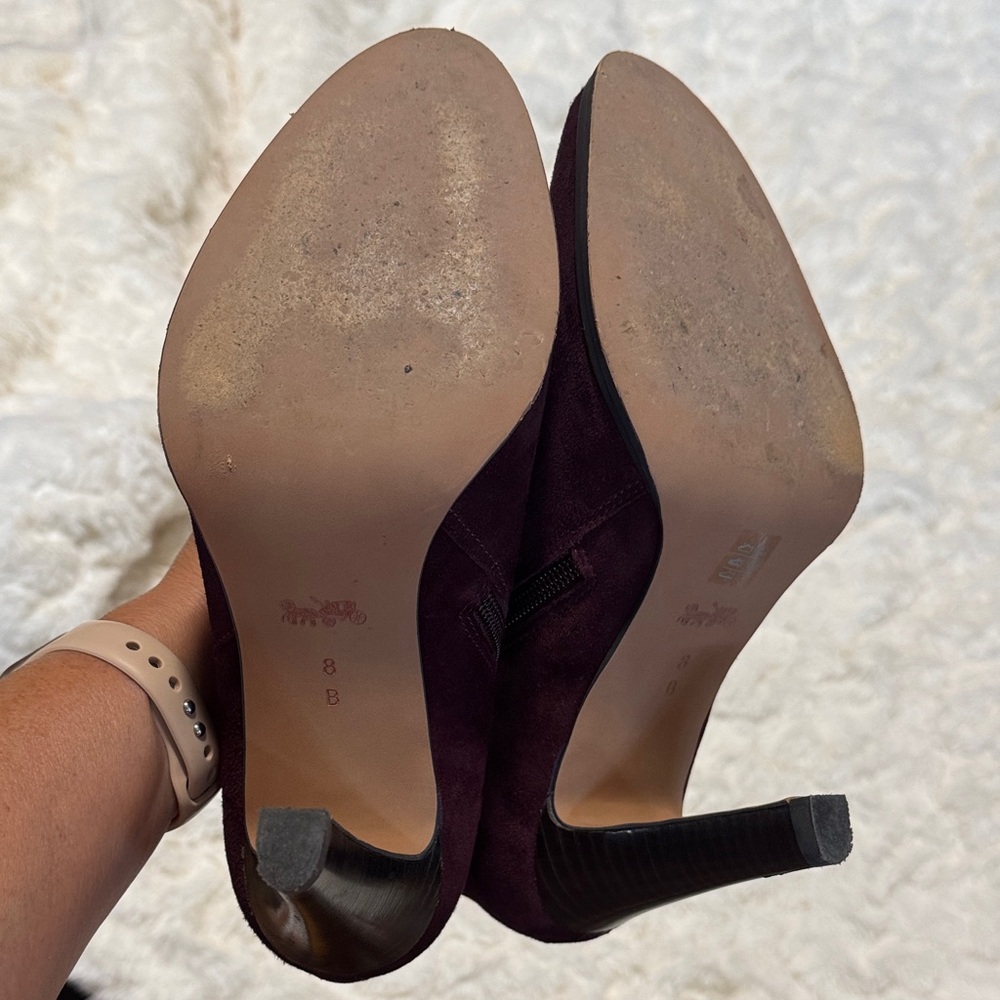 Coach Dark Burgundy Jenna Ankle Booties - Picture 4 of 8